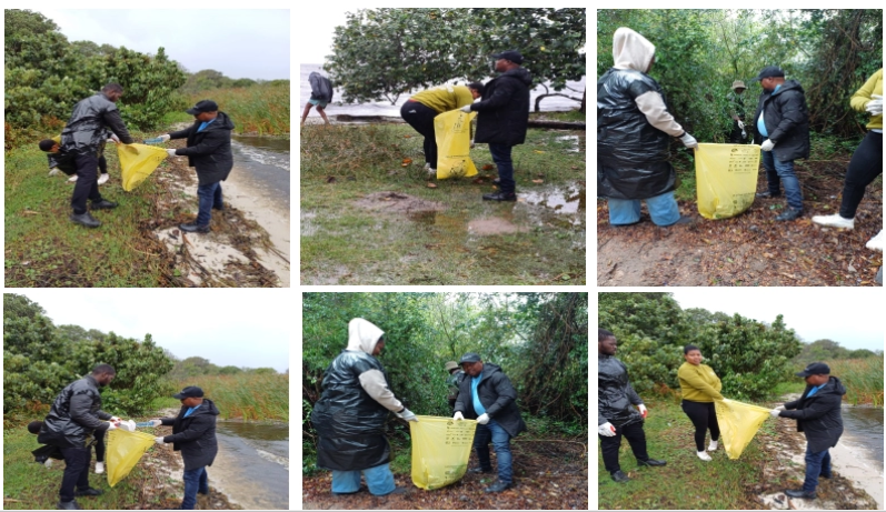 iSimangaliso partners with different stakeholders in the implementation of coastal clean up in the Kosi Bay section of the park